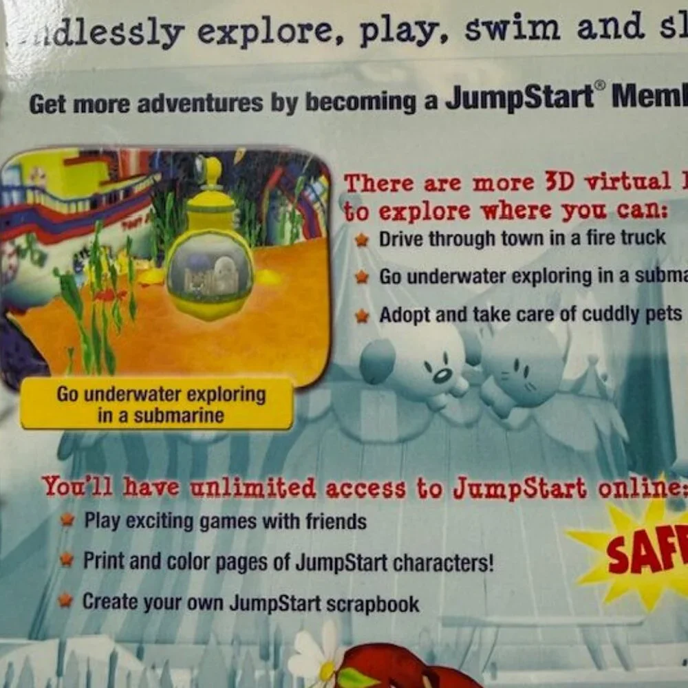 Jumpstart 3D Virtual World My First Adventure PC CD-Rom Software